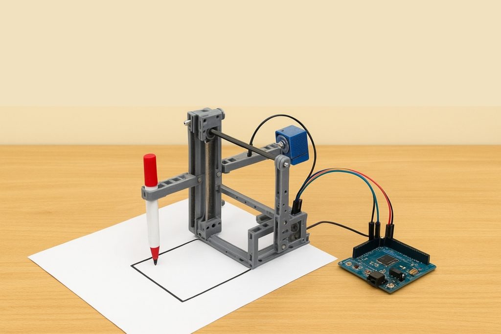 آموزش گام به گام ساخت ربات نقاش ساده با استپ موتور و سازه پلاستیکی
